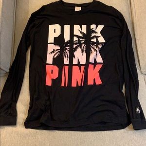 Black Long Sleeve PINK Shirt